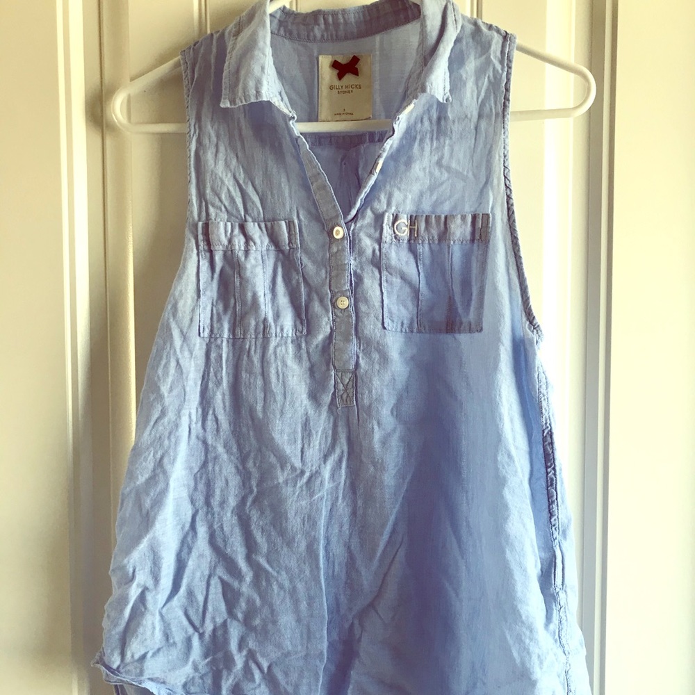 Golly Hicks chambray sleeveless shirt